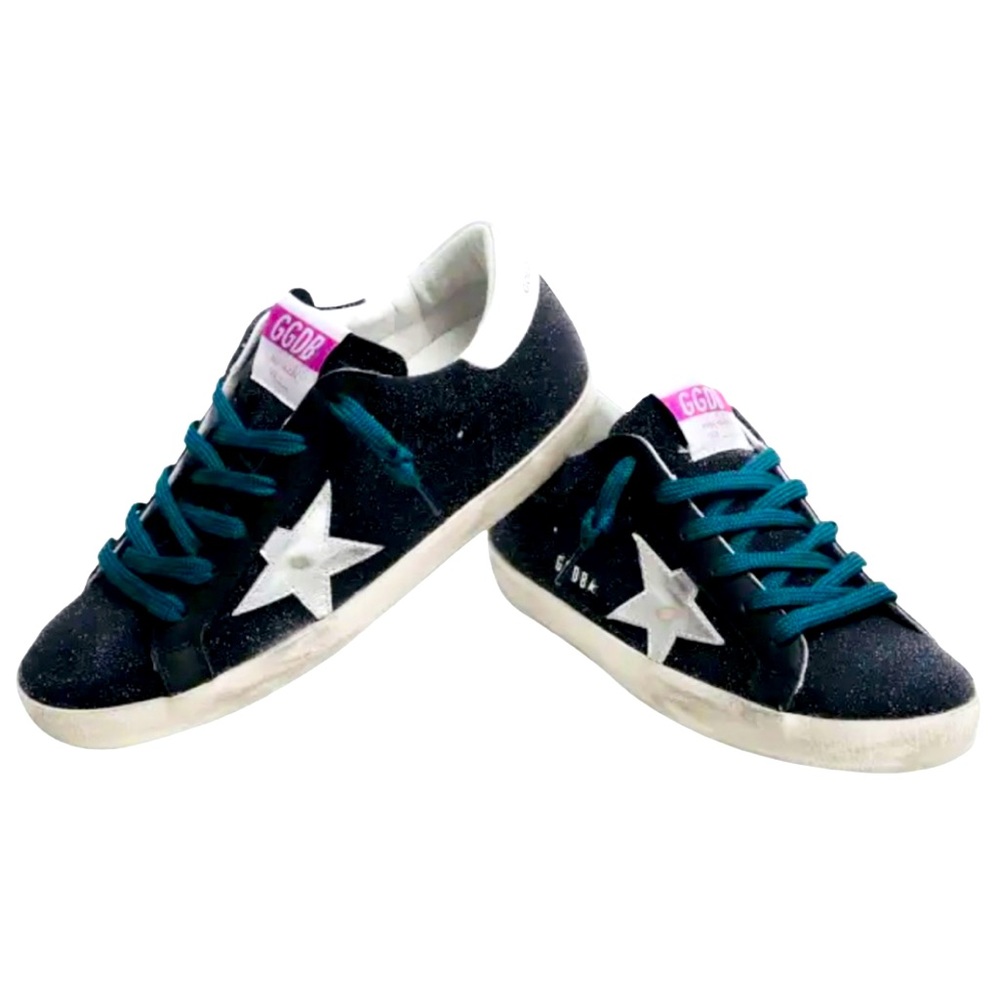 Golden Goose Superstar Black Sparkle New 39
